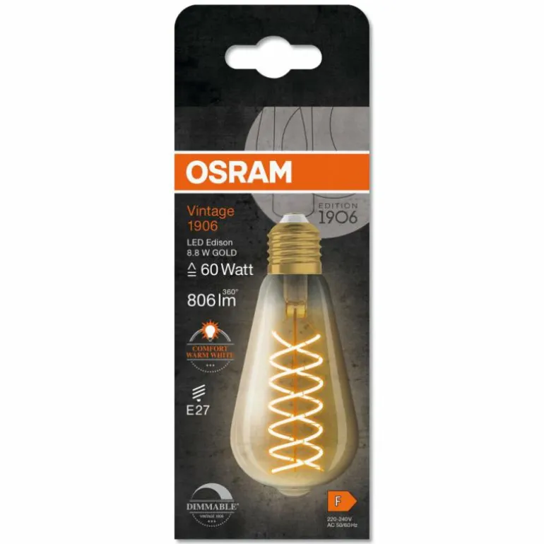 Luminaires Osram E27 LED 8.8 Watt blanc chaud dimmable 806 Lumen