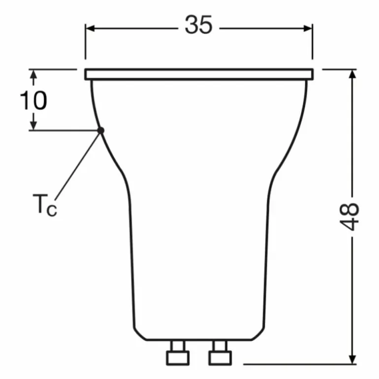 Luminaires Osram GU10 LED 3 Watt blanc chaud dimmable 230 Lumen