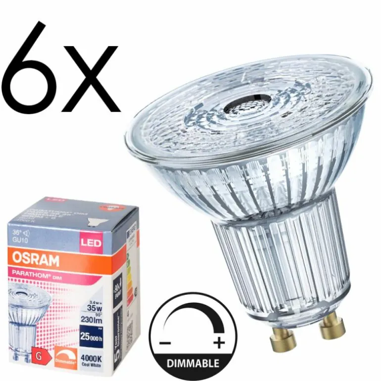 Luminaires Osram GU10 LED 6.9 Watt blanc neutre 570 Lumen