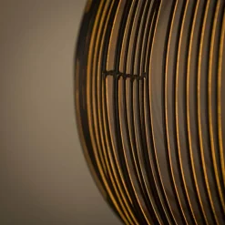 hofstein Suspensions|lustre Agueda Brun foncé, Nickel mat, Noir, 1 lumière