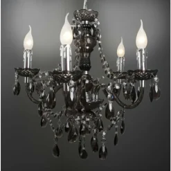 Luminaires Reality Lustres|Lustre Delhi Noir, 5 lumières