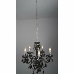 Luminaires Reality Lustres|Lustre Delhi Noir, 5 lumières
