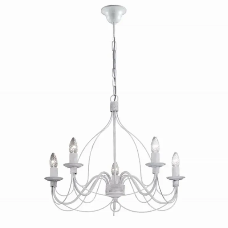 Luminaires Ideallux Suspensions|Lustre Ideal Lux CORTE Blanc, 5 lumières
