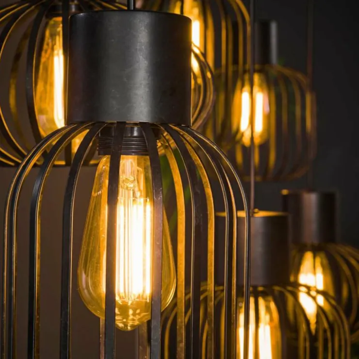 hofstein Suspensions|lustre Lalora Anthracite, 6 lumières