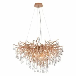 Luminaires Paul Neuhaus Lustres|Lustre Paul Neuhaus ICICLE Vieux laiton, 10 lumières