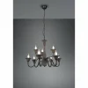 Luminaires Trio Lustres|Lustre Trio Elsa Anthracite, 9 lumières