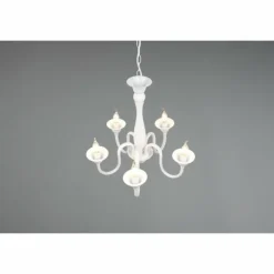 Luminaires Trio Lustres|Lustre Trio Elsa Blanc, 5 lumières