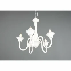 Luminaires Trio Lustres|Lustre Trio Elsa Blanc, 5 lumières