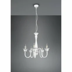 Luminaires Trio Lustres|Lustre Trio Elsa Blanc, 5 lumières