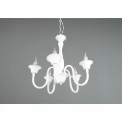 Luminaires Trio Lustres|Lustre Trio Elsa Blanc, 5 lumières