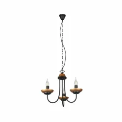 Luminaires Trio Lustres|Lustre Trio Livia Noir, 3 lumières