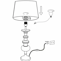 Luminaires Steinhauer Lampes À Poser|Lyons Lampe à poser Noir, 1 lumière