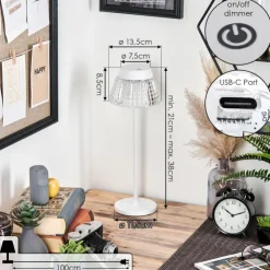 hofstein Éclairage Led|Macos Lampe de bureau, Lampe à poser, Liseuse LED Blanc, 1 lumière
