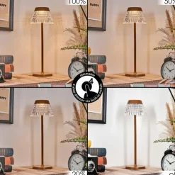 hofstein Éclairage Led|Macos Lampe de bureau, Lampe à poser, Liseuse LED Rouille, 1 lumière