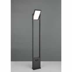 Malawi Lampadaire d'extérieur Luminaires Trio LED Anthracite, 1 lumière, Détecteur de mouvement