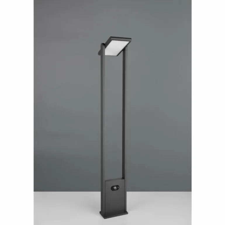 Malawi Lampadaire d'extérieur Luminaires Trio LED Anthracite, 1 lumière, Détecteur de mouvement