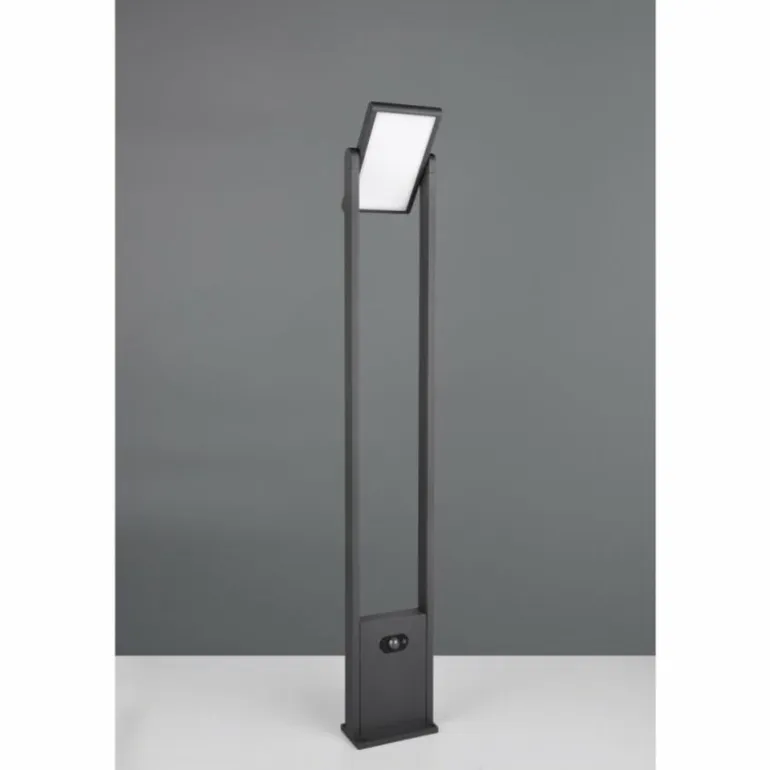 Malawi Lampadaire d'extérieur Luminaires Trio LED Anthracite, 1 lumière, Détecteur de mouvement