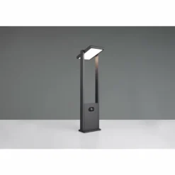 Malawi Lampadaire d'extérieur Luminaires Trio LED Anthracite, 1 lumière, Détecteur de mouvement