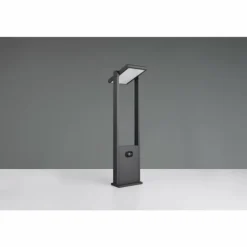 Malawi Lampadaire d'extérieur Luminaires Trio LED Anthracite, 1 lumière, Détecteur de mouvement