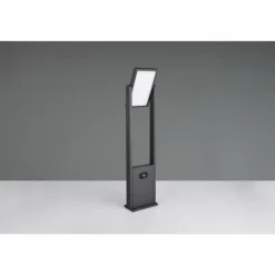 Malawi Lampadaire d'extérieur Luminaires Trio LED Anthracite, 1 lumière, Détecteur de mouvement