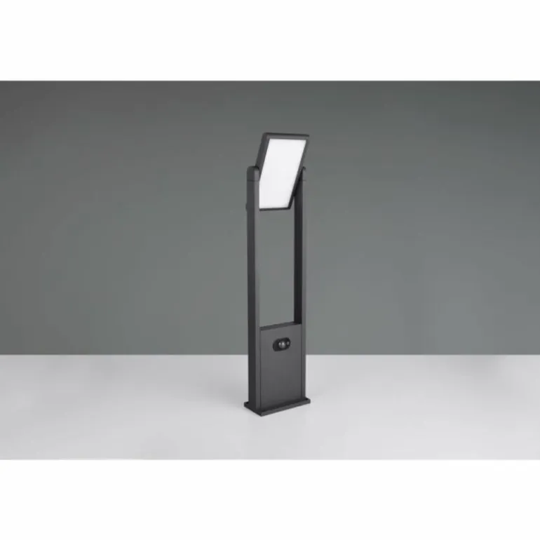 Malawi Lampadaire d'extérieur Luminaires Trio LED Anthracite, 1 lumière, Détecteur de mouvement