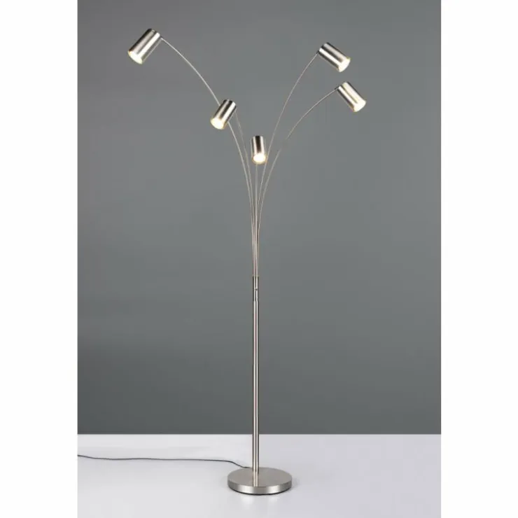 Luminaires Trio Lampadaires Et Lampes Sur Pied|Marley Lampadaire Nickel mat, 5 lumières