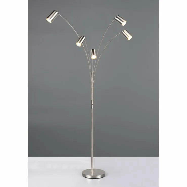 Luminaires Trio Lampadaires Et Lampes Sur Pied|Marley Lampadaire Nickel mat, 5 lumières