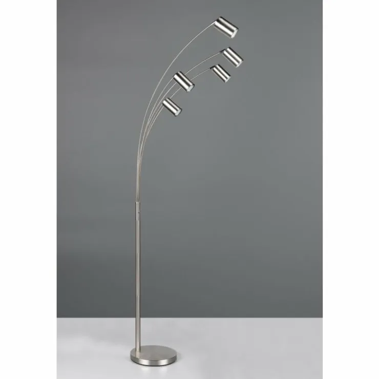 Luminaires Trio Lampadaires Et Lampes Sur Pied|Marley Lampadaire Nickel mat, 5 lumières