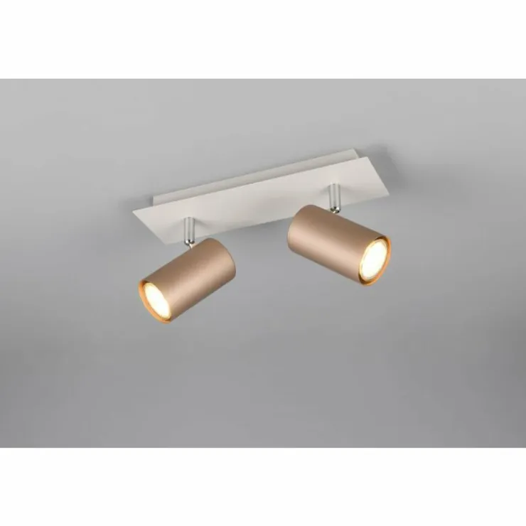 Luminaires Trio Spots Et Projecteurs|Marley Spot de plafond Brun, 2 lumières