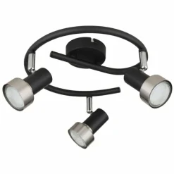 Luminaires Globo Lighting Spots Et Projecteurs|Mason Plafonnier, Spot de plafond, Applique murale, Spot mural Chrome, Noir, 3 lumières