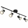 Luminaires Globo Lighting Spots Et Projecteurs|Mason Plafonnier, Spot de plafond, Applique murale, Spot mural Chrome, Noir, 4 lumières