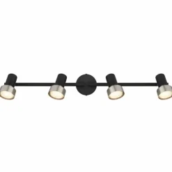 Luminaires Globo Lighting Spots Et Projecteurs|Mason Plafonnier, Spot de plafond, Applique murale, Spot mural Chrome, Noir, 4 lumières