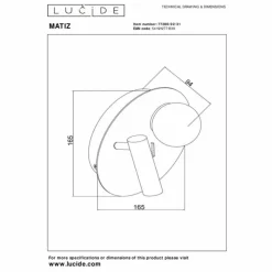 Luminaires Lucide Éclairage Led|MATIZ Applique murale LED Blanc, 1 lumière