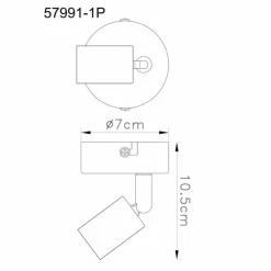 Luminaires Globo Lighting Spots Et Projecteurs|Matrix Plafonnier, Spot de plafond, Applique murale, Spot mural Rose, 1 lumière