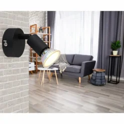 Luminaires Globo Lighting Spots Et Projecteurs|Matrix Plafonnier, Spot de plafond, Applique murale, Spot mural Noir, 1 lumière
