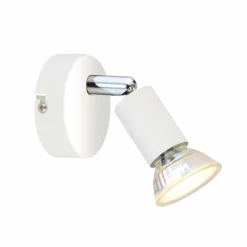 Luminaires Globo Lighting Spots Et Projecteurs|Matrix Plafonnier, Spot de plafond, Applique murale, Spot mural Chrome, Blanc, 1 lumière