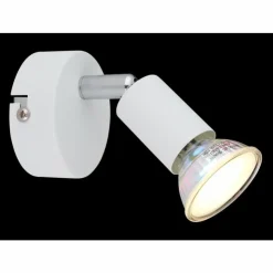 Luminaires Globo Lighting Spots Et Projecteurs|Matrix Plafonnier, Spot de plafond, Applique murale, Spot mural Chrome, Blanc, 1 lumière