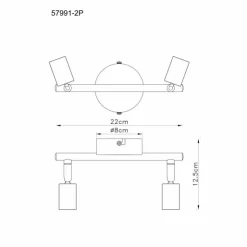 Luminaires Globo Lighting Spots Et Projecteurs|Matrix Plafonnier, Spot de plafond, Applique murale, Spot mural Rose, 2 lumières