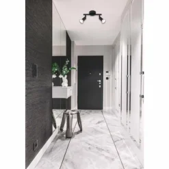 Luminaires Globo Lighting Spots Et Projecteurs|Matrix Plafonnier, Spot de plafond, Applique murale, Spot mural Noir, 2 lumières