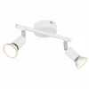 Luminaires Globo Lighting Spots Et Projecteurs|Matrix Plafonnier, Spot de plafond, Applique murale, Spot mural Blanc, 2 lumières