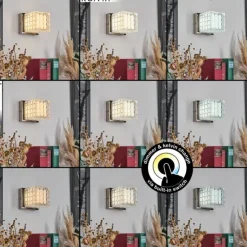 hofstein Éclairage Led|Medvik Applique murale LED Nickel mat, 1 lumière