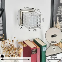 hofstein Éclairage Led|Medvik Applique murale LED Nickel mat, 1 lumière