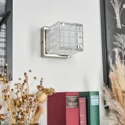 hofstein Éclairage Led|Medvik Applique murale LED Nickel mat, 1 lumière