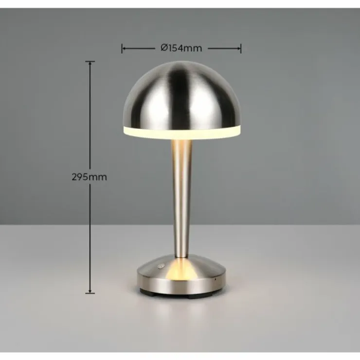 Luminaires Reality Éclairage Led|Mendorez Lampe à poser LED Nickel mat, 1 lumière