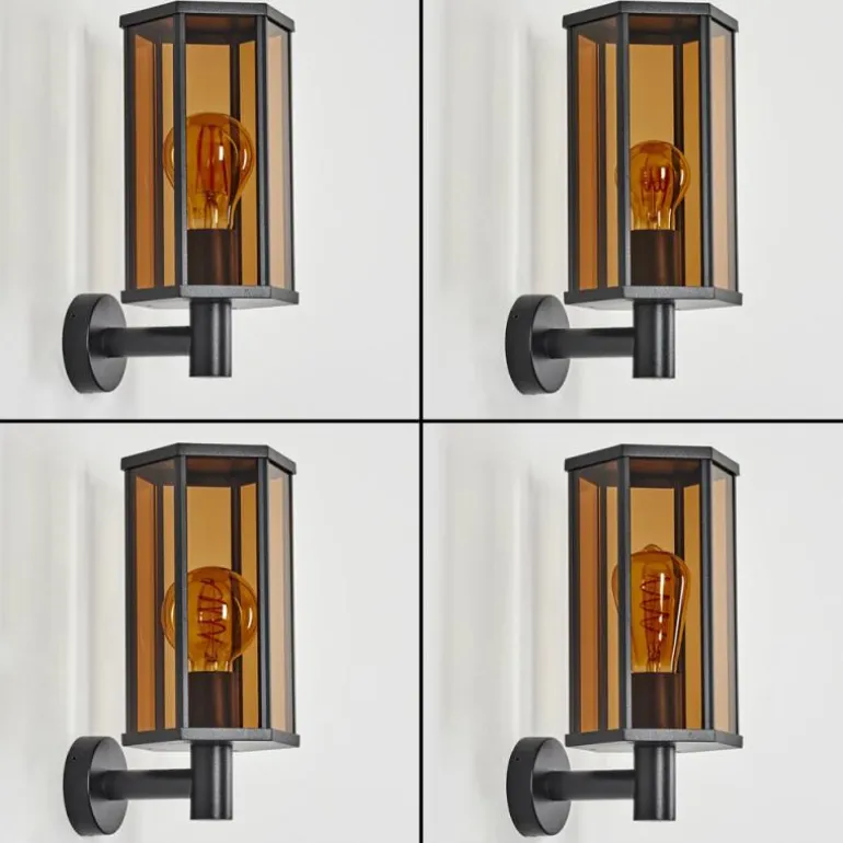 Monfanim Lampe murale d´extérieur Noir, 1 lumière