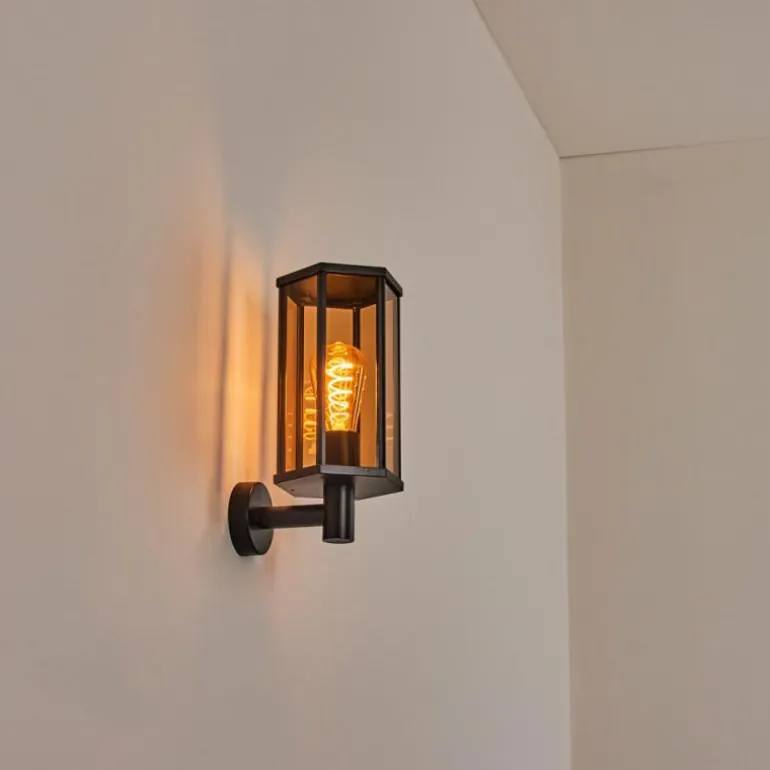 Monfanim Lampe murale d´extérieur Noir, 1 lumière