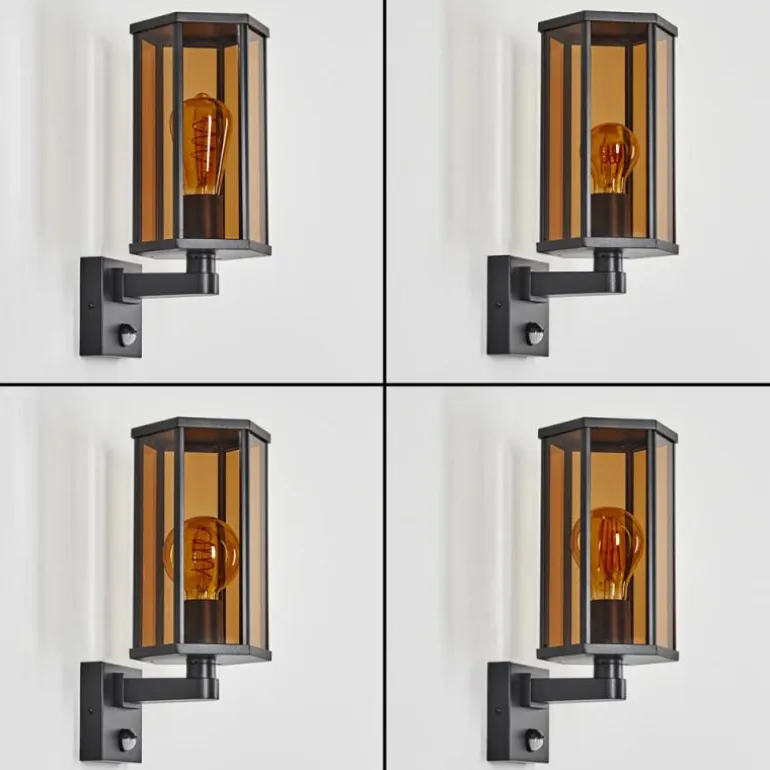 Monfanim Lampe murale d´extérieur Noir, 1 lumière
