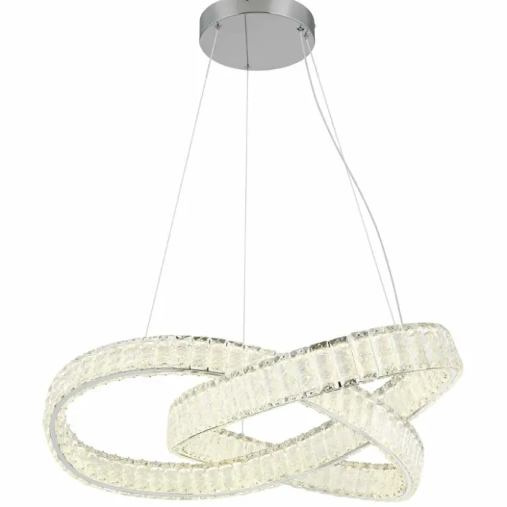 Luminaires Globo Lighting Éclairage Led|Mucky Suspension LED Chrome, 1 lumière, Télécommandes