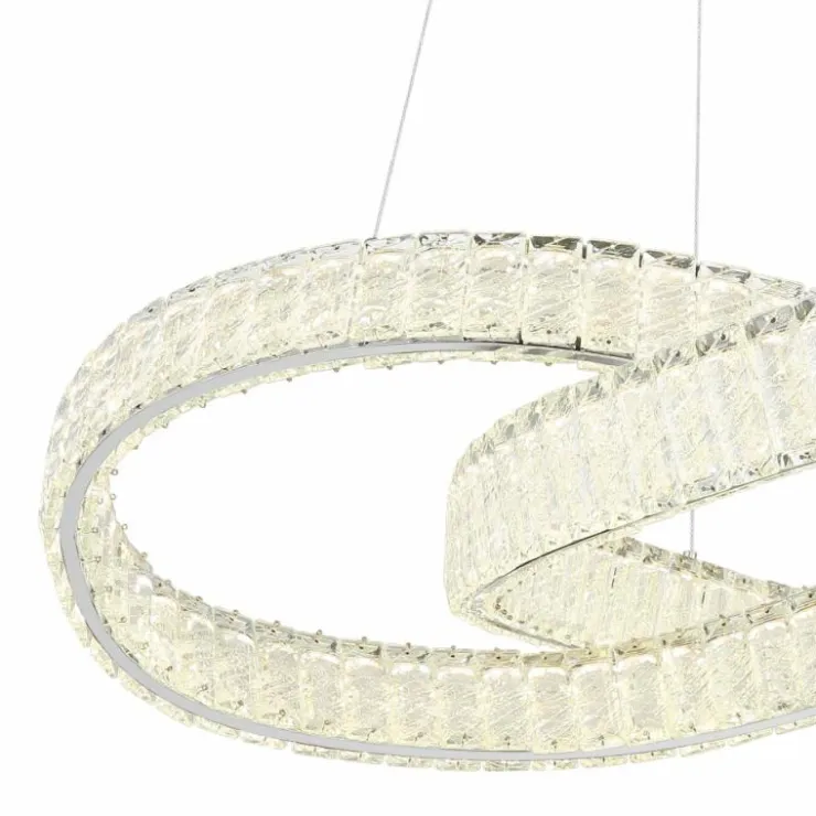 Luminaires Globo Lighting Éclairage Led|Mucky Suspension LED Chrome, 1 lumière, Télécommandes