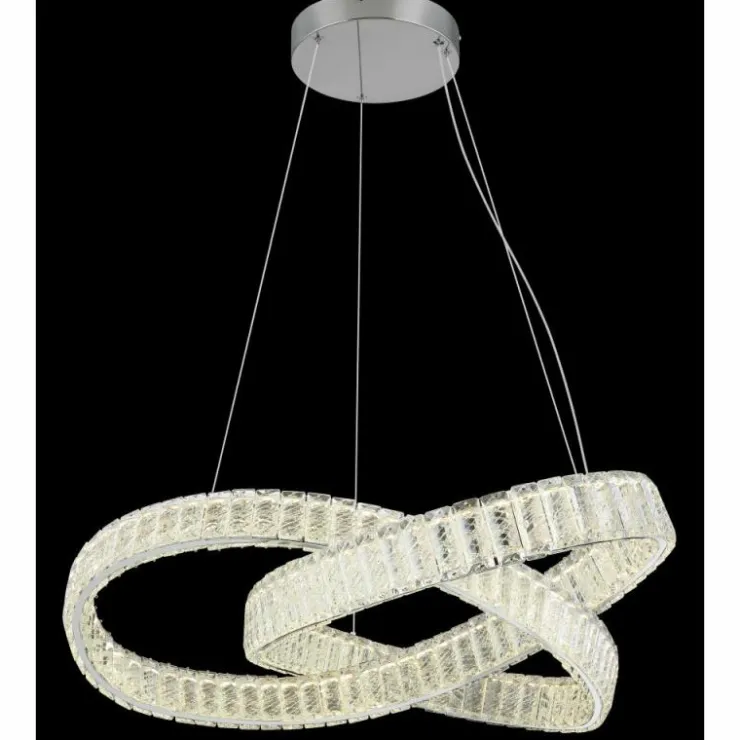 Luminaires Globo Lighting Éclairage Led|Mucky Suspension LED Chrome, 1 lumière, Télécommandes